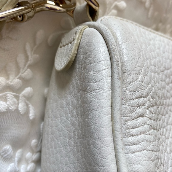 Dooney & Bourke mini barrel cream white pebbled leather bag small purse - Picture 11 of 15